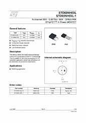 DataSheet STD60NH03L pdf